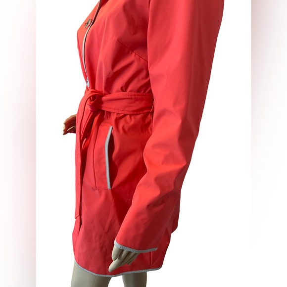 Dennis Basso EUC Size XS Striking Coral Lightweight Spring Jacket Coat (0479) - Picture 5 of 12